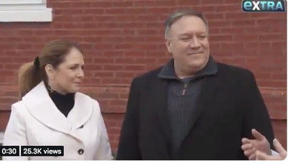Sean Spicer, Mike Pompeo and his wife Susan.