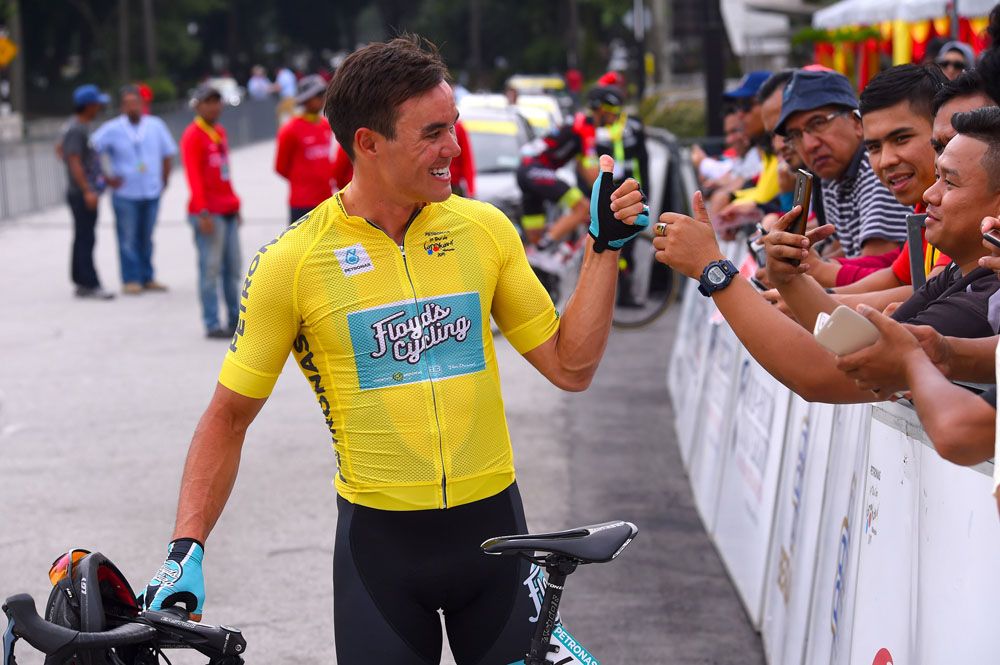 Travis McCabe (Floyd&rsquo;s) handed over his leader's jersey on stage 4 of the Tour de Langkawi