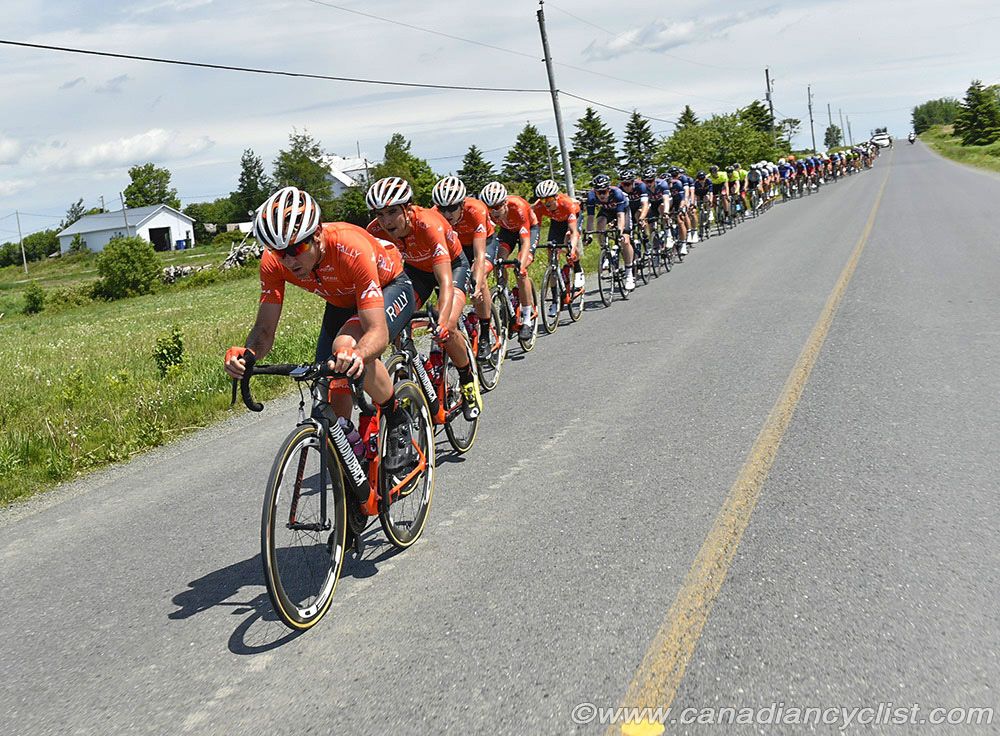 Rally Cycling doing the work of bringing back the break