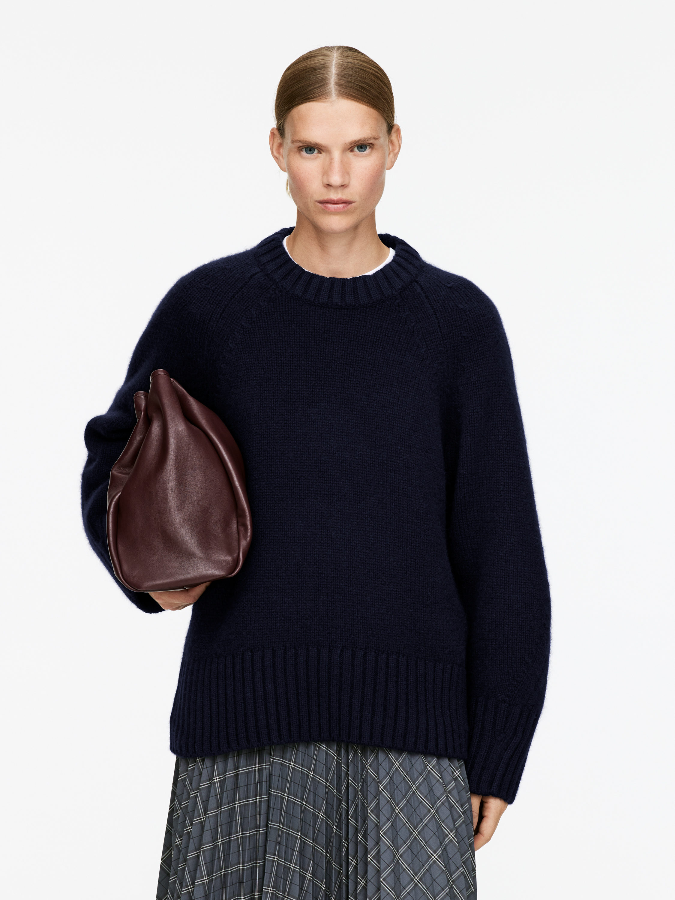 Chunky Pure Cashmere Jumper &amp;#8203; &amp;ndash; Dark Blue &amp;ndash; Arket Gb