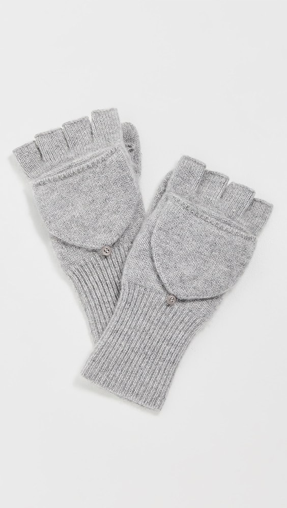 White &amp;amp; Warren Cashmere Pop Top Gloves
