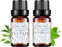 Blue Velvet Essential Oils 2 Pack Gift Set Peppermint Tea Tree - £5.99 |  Amazon