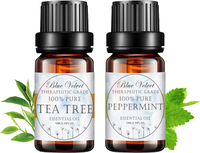 Blue Velvet Essential Oils 2 Pack Gift Set Peppermint Tea Tree - £5.99 | &nbsp;Amazon