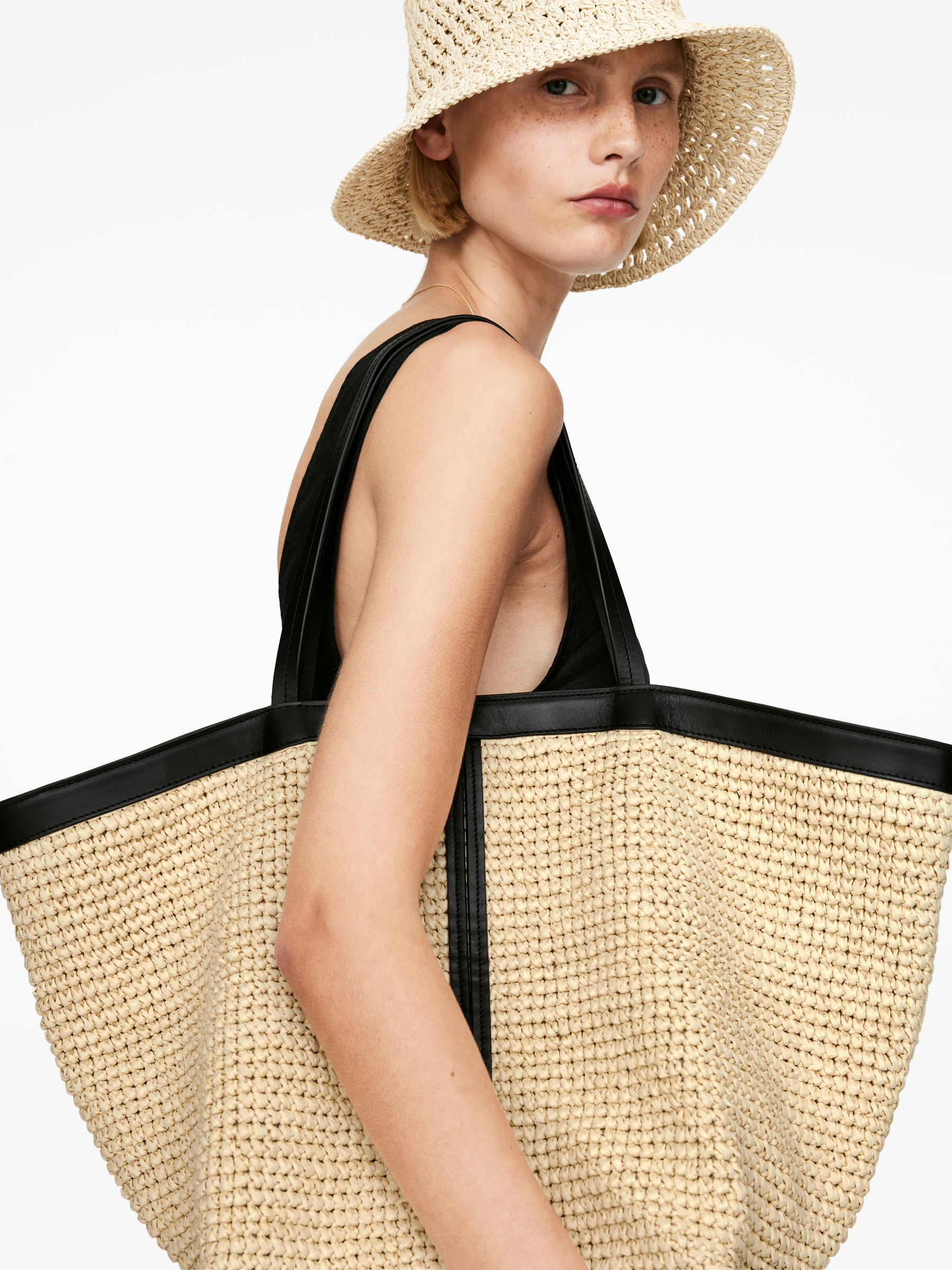 Straw Tote 
 Beige 
 Women 
 Arket Gb