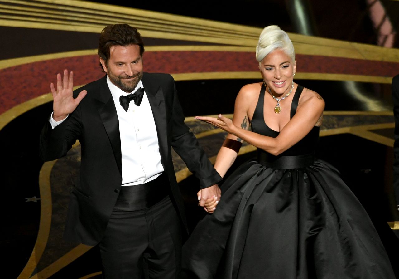 Lady Gaga and Bradley Cooper.