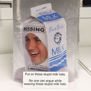 milk hat