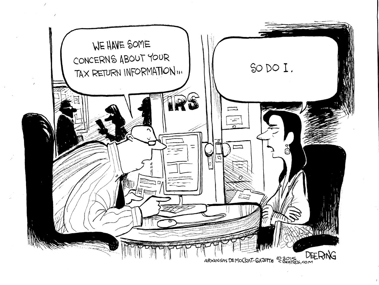 Editorial cartoon U.S. IRS Taxes