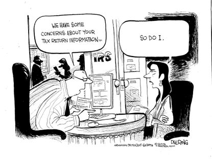 Editorial cartoon U.S. IRS Taxes
