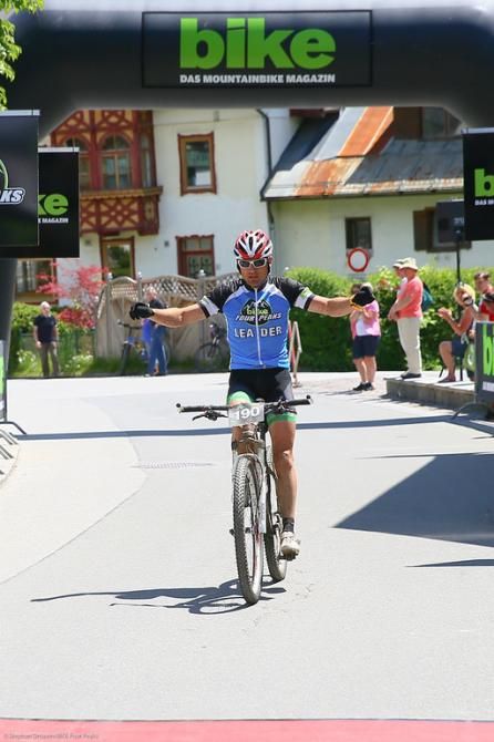 Carsten Bresser wins the Masters category at the Bike Four Peaks