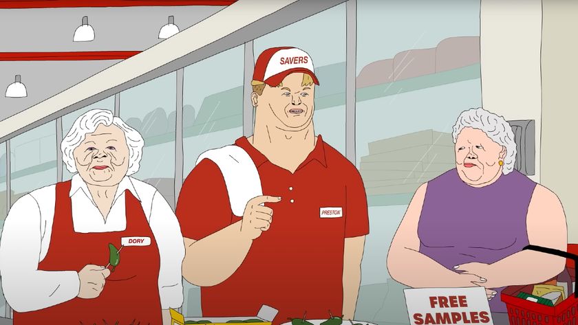 Dory, Preston, and Ruth at Savers in Haha, You Clowns