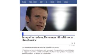 A false news story claimed French President Emmanuel Macron was aligned with Islamic terrorist group Al-Qaeda