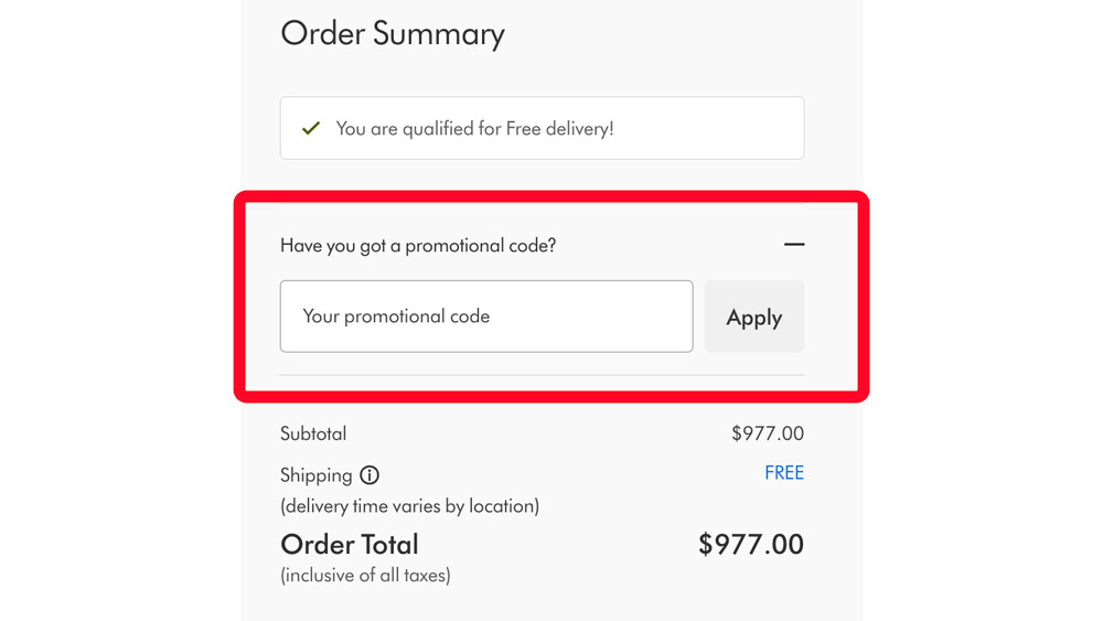 Dyson Australia coupon code box