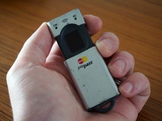 Well-loved MasterCard PayPass keyfob prototype