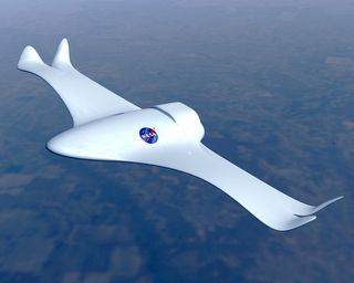 Futuristic airplane, technology, biomimicry