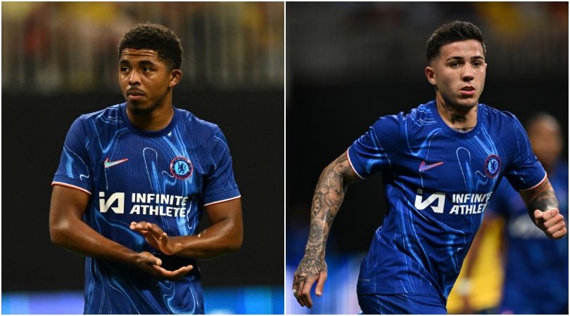 ATLANTA, GEORGIA - JULY 31: Wesley Fofana of Chelsea reacts during the Pre-Season Friendly match between Chelsea FC and Club America at Mercedes-Benz Stadium on July 31, 2024 in Atlanta, Georgia. (Photo by Darren Walsh/Chelsea FC via Getty Images)