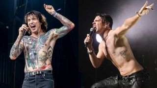 Justin Hawkins and Yungblud onstage