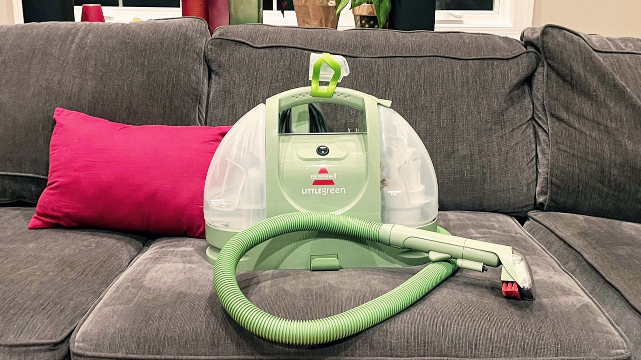 Bissell Little Green Multi-Purpose being tested in writer's home