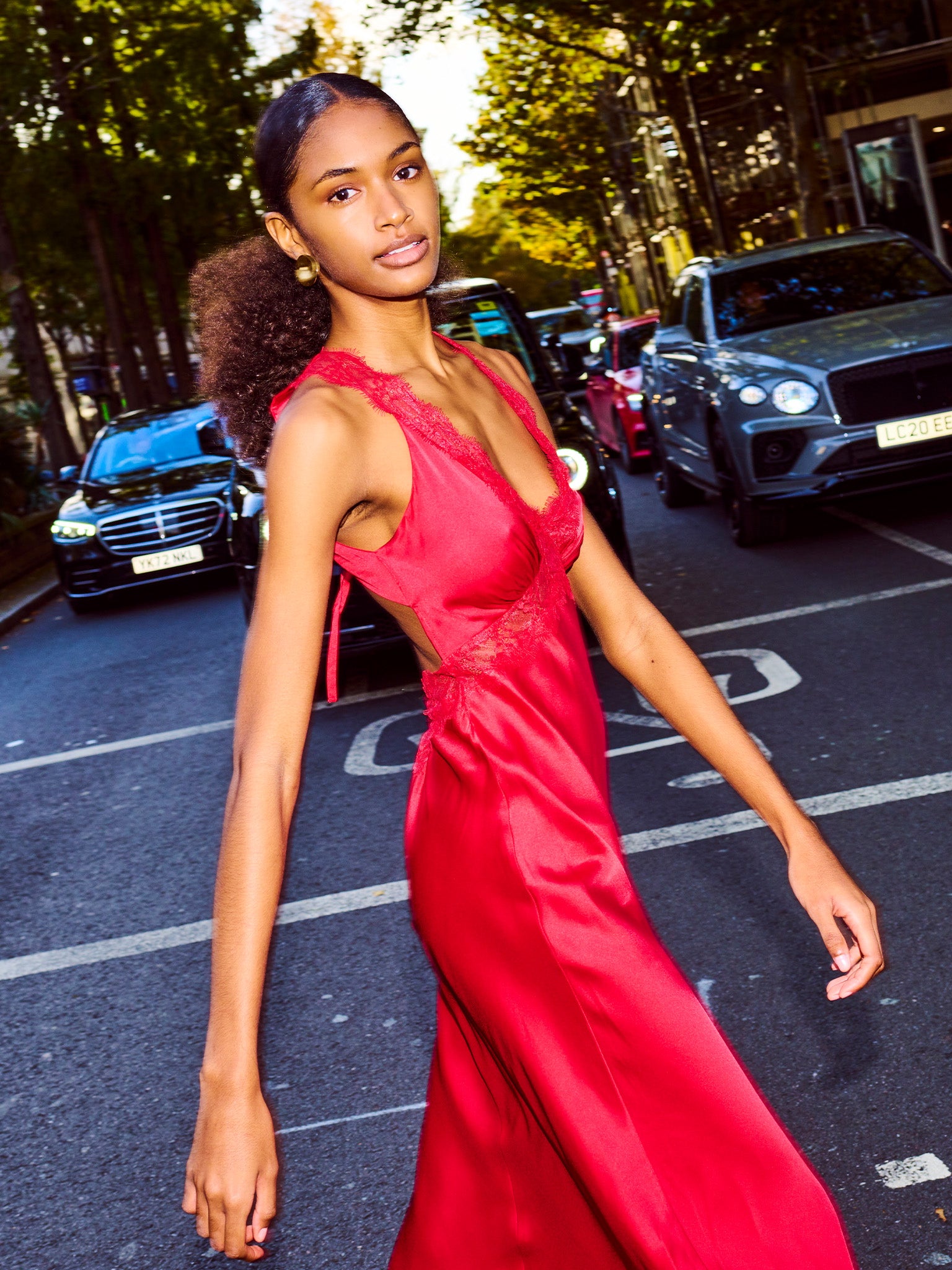 Aurelia Dress in Barbados Cherry - 4