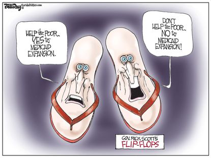 Political cartoon U.S. Florida Rick Scott
