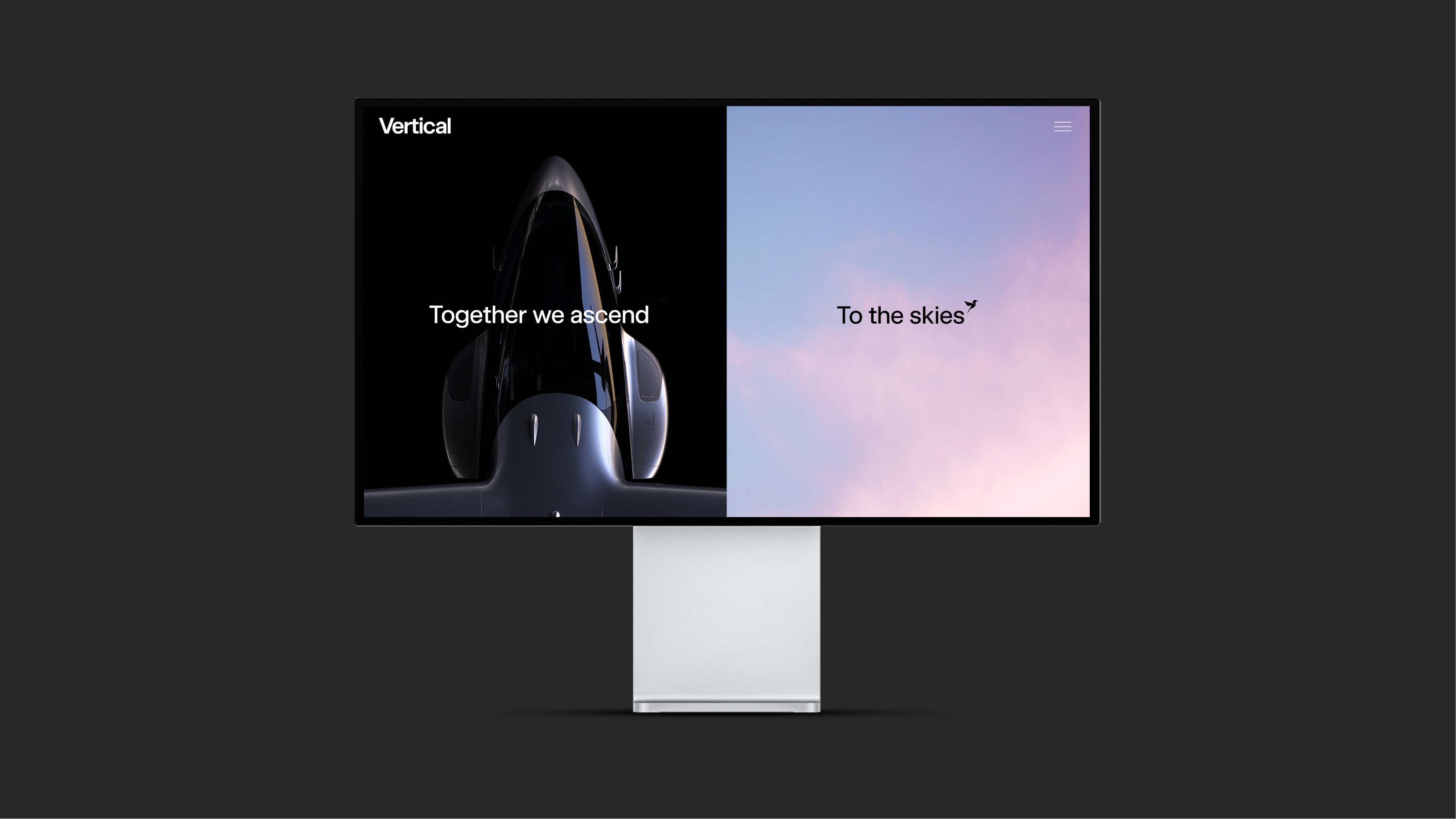 Pentagram developed the tagline 'To the skies' for Vertical