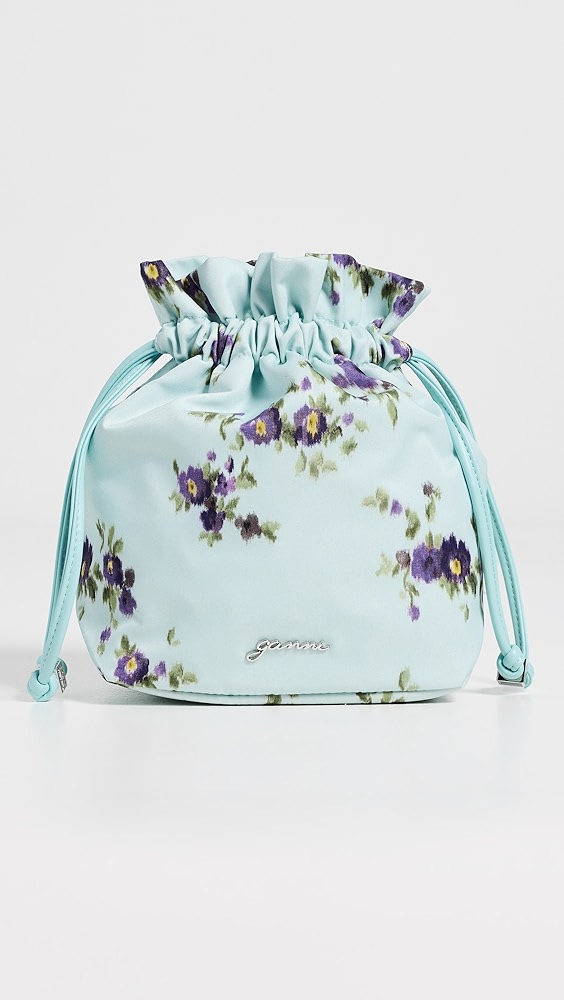 Printed Nylon Pouch - Iced Aqua