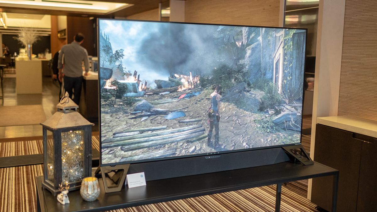 Your Next Tv Could Be The Giant Hp Omen X Emperium Pc Gaming Monitor Techradar 