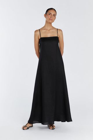 Jem Black Linen Maxi Dress