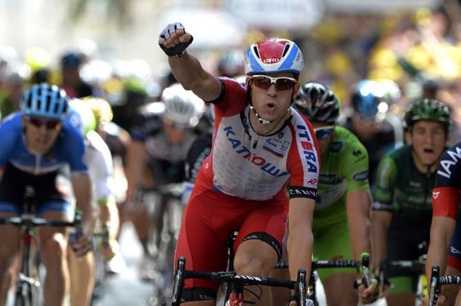 Alexander Kristoff (Katusha) wins stage 15 at the Tour de France