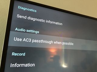 The diagnostic screen on HDHomerun.