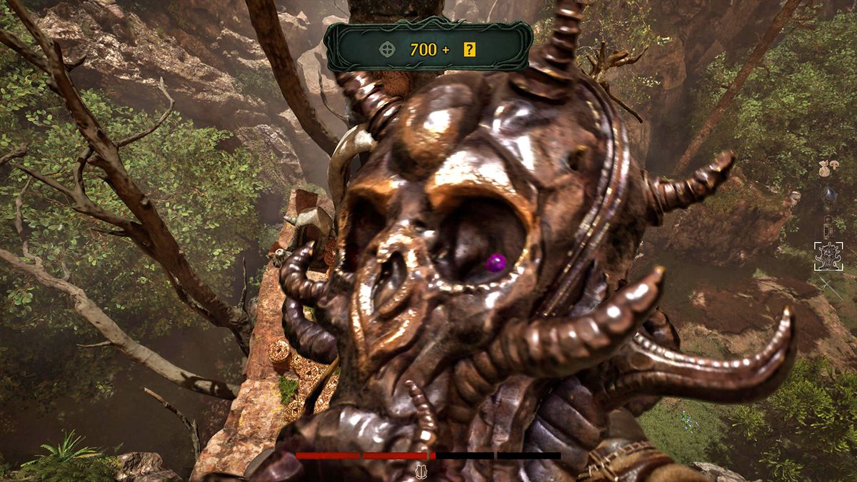 Screens from a horror game set in a dense jungle