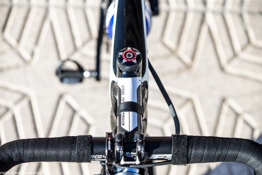 A front view of the stem