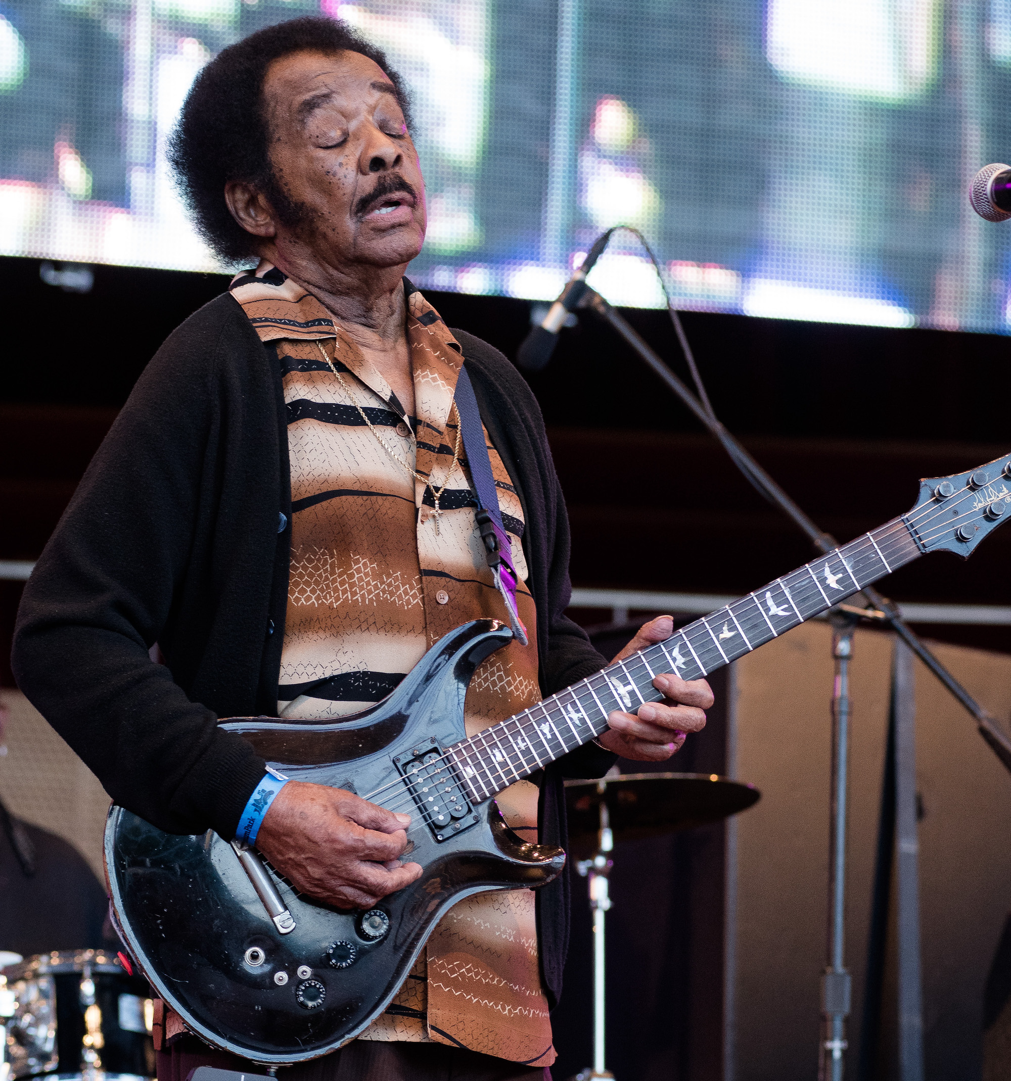 Jimmy Johnson performs onstage at the Chicago Blues Festival in Chicago, Illinois on June 7, 2019