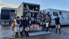 North Shropshire hunt foodbank donation