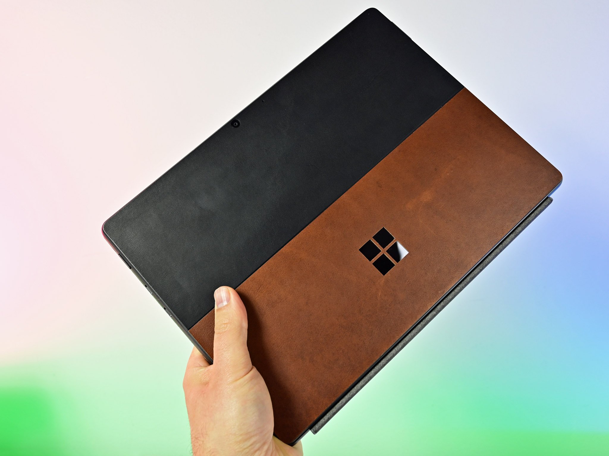 These dbrand limited-edition real leather skins for Surface Pro