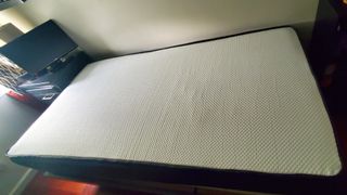 Nectar mattress review, featuring a twin Nectar mattress on a platform bed frame