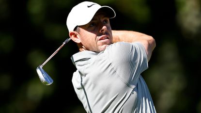Rory McIlroy competes at the 2022 Genesis Invitational
