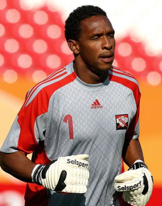 Former Trinidad and Tobago goalkeeper Shaka Hislop joined a protest march in Boston. (Owen Humphreys/PA)