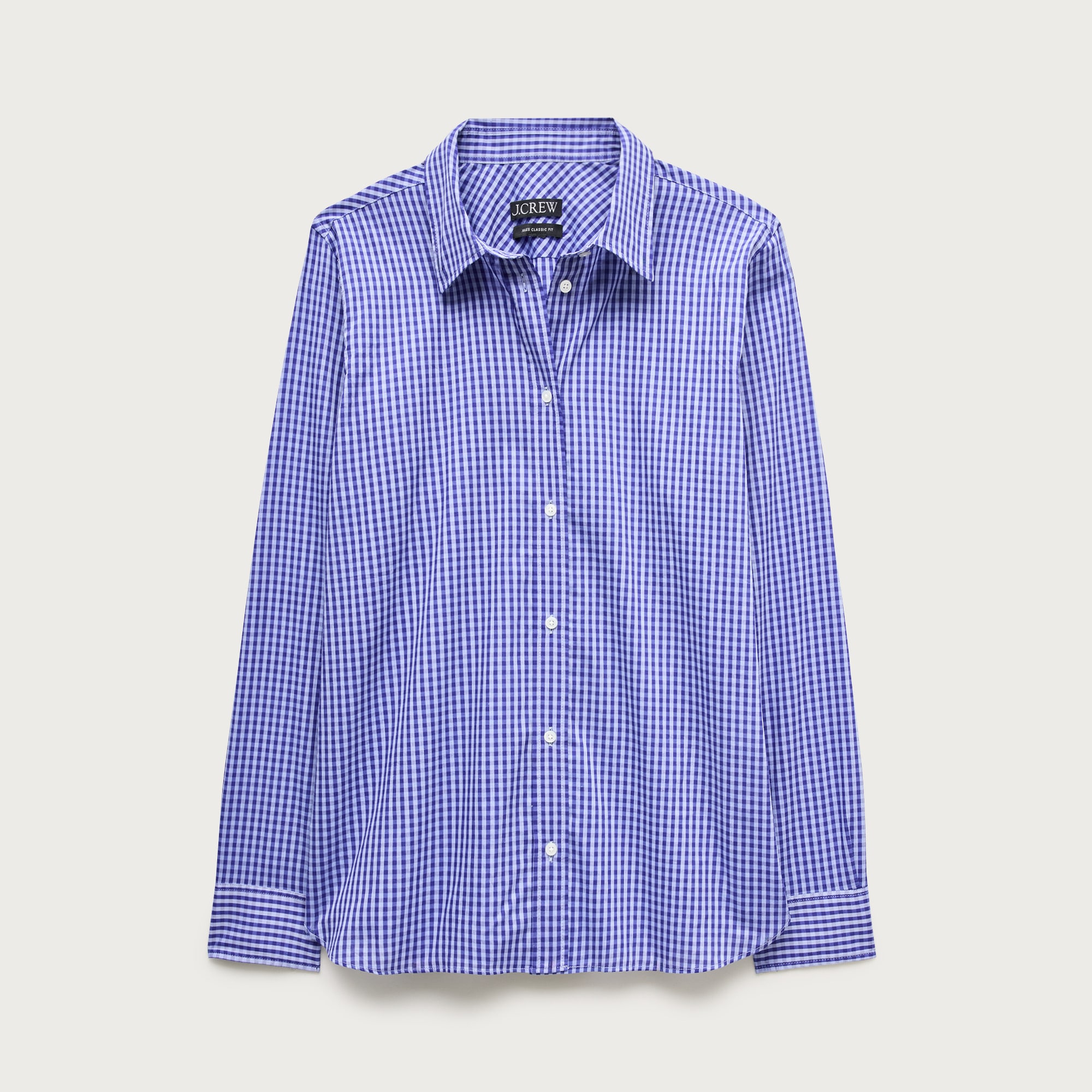 Jules Classic-Fit Shirt in Gingham Sateen