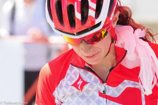 Lea Davison (Specialized) cooling down