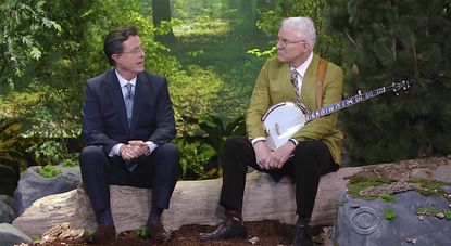 Steve Marin and Stephen Colbert sing a friendship song