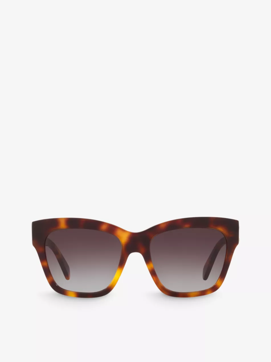 Cl000403 Triomphe Irregular-Frame Acetate Sunglasses