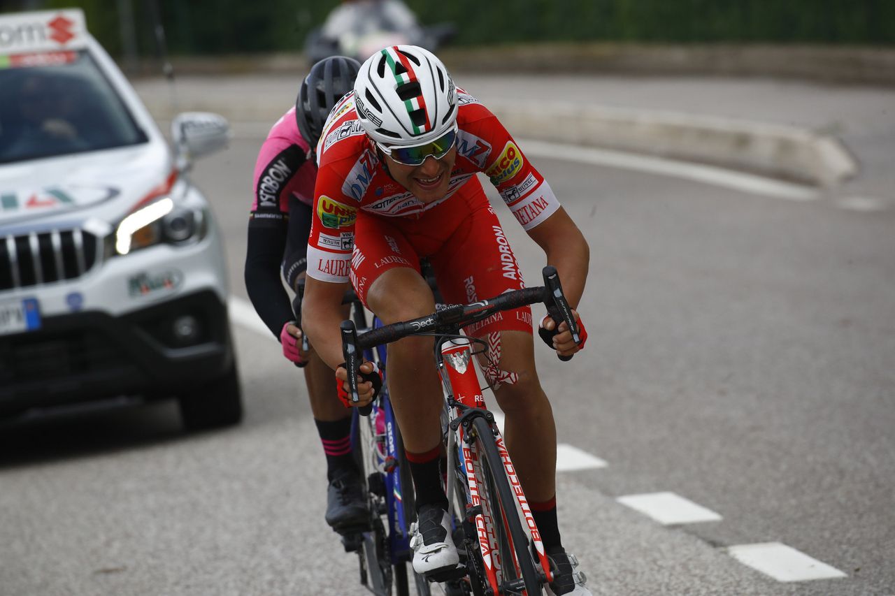 Fausto Masnada on the attack in Tour of the Alps