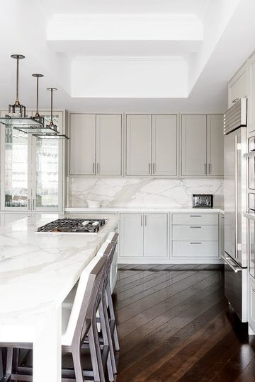 Luxe kitchen looks with marble