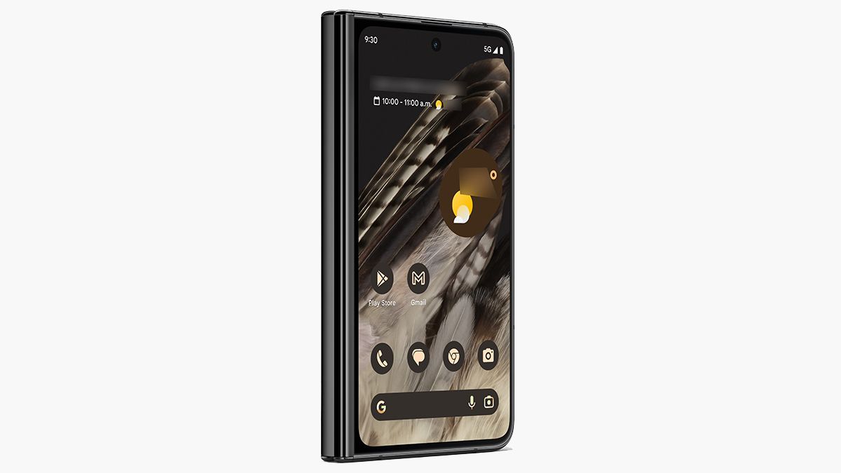 Leaked images of the outer side of the Google Pixel Fold