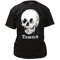 The Damned 'All Is Vanity' skull design
Based on a drawing by American illustrator Charles Allan Gilbert called All Is Vanity, this classic design from the Damned features the visual pun of a woman looking in the mirror of her vanity table, forming the shape of a skull. It was first published in 1902. That's classic.