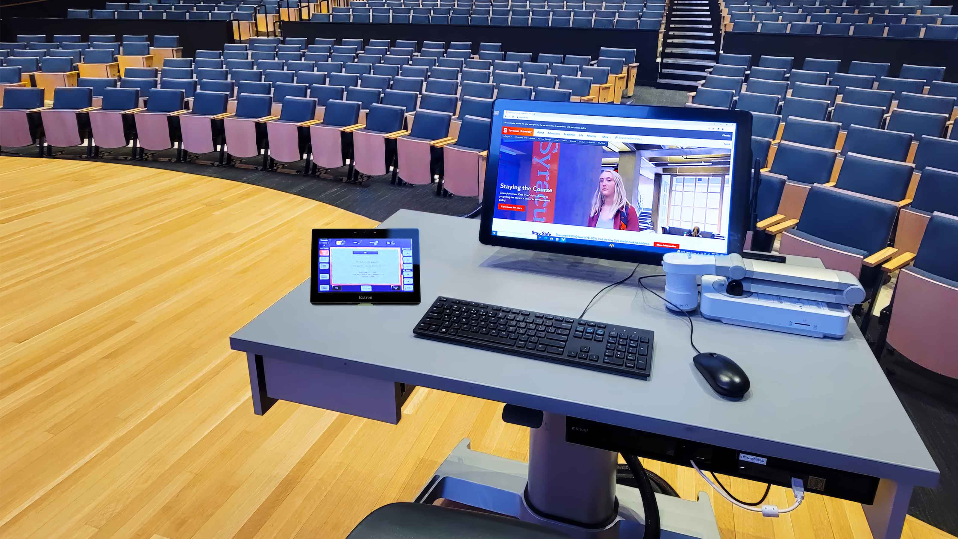 Podium in Lecture Hall at Syracuse University