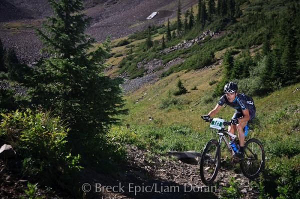 Colby Pearce racing in the Breck Epic