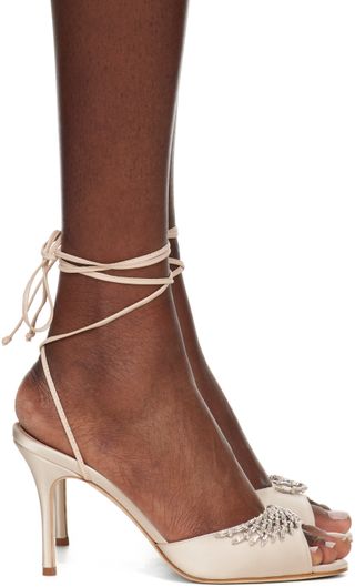 Beige Plumena 90 Heeled Sandals