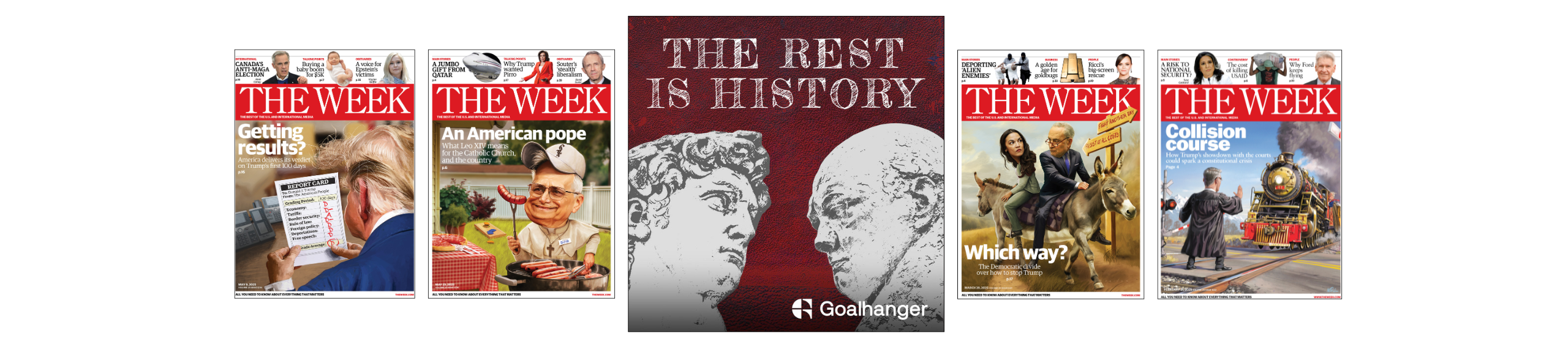 The Week Covers and The Rest Is History Logo