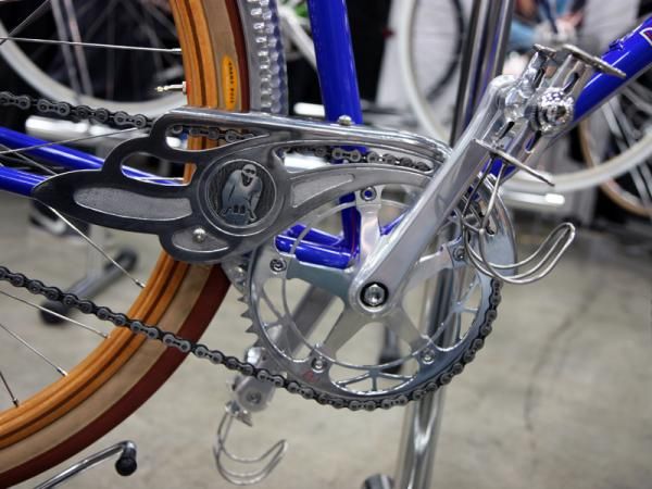 The chainguard that started it all. Brett Horton says that these stand-in crankarms will ultimately be replaced by custom ones machined by Phil Wood.